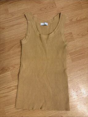 Ribbed knit Tank — Golden Ochre